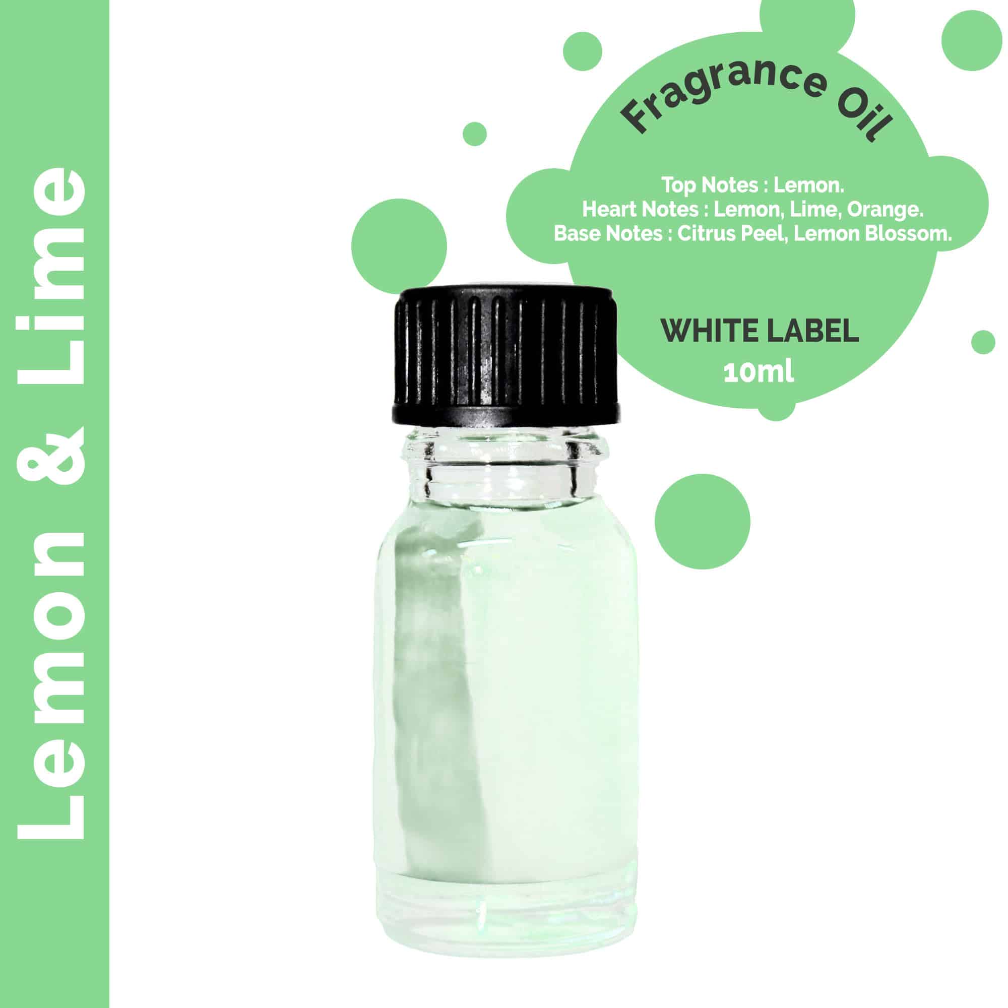 231220 10x Lemon & Lime Fragrance Oil 10ml - UNLABELLED - Image 1