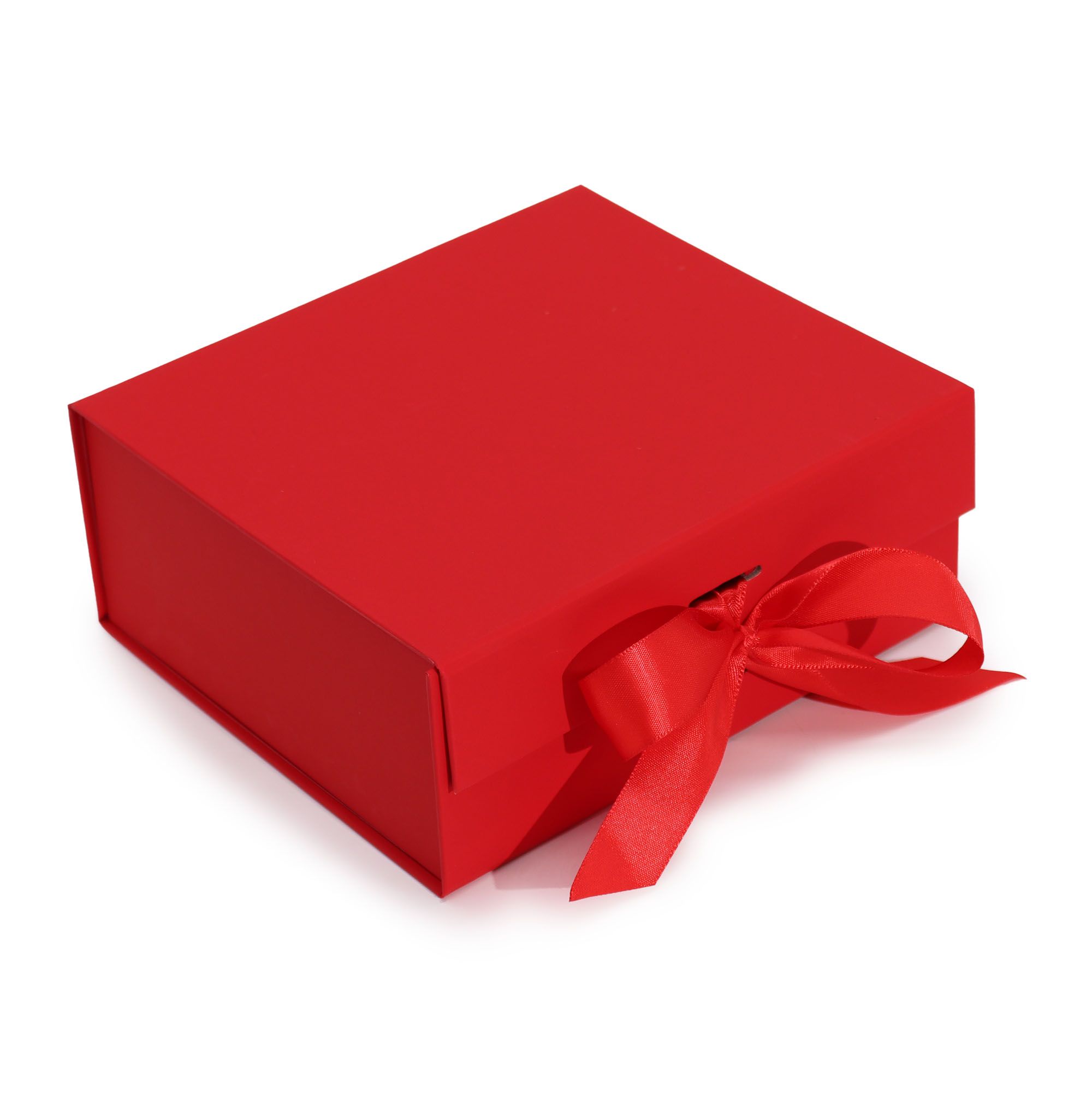 bG9jYWw6Ly9tZWRpYS85SC8yRC82MFIzMEMxSDc0UjMyRDlILzgzOTY0NTRjLmpwZWc Flat Pack Gift Box - Medium Square (20x18.2x8cm) - Red - Image 1