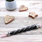 Twisted Healing Wand - Silver Rose Quartz Sphere - Image 5
