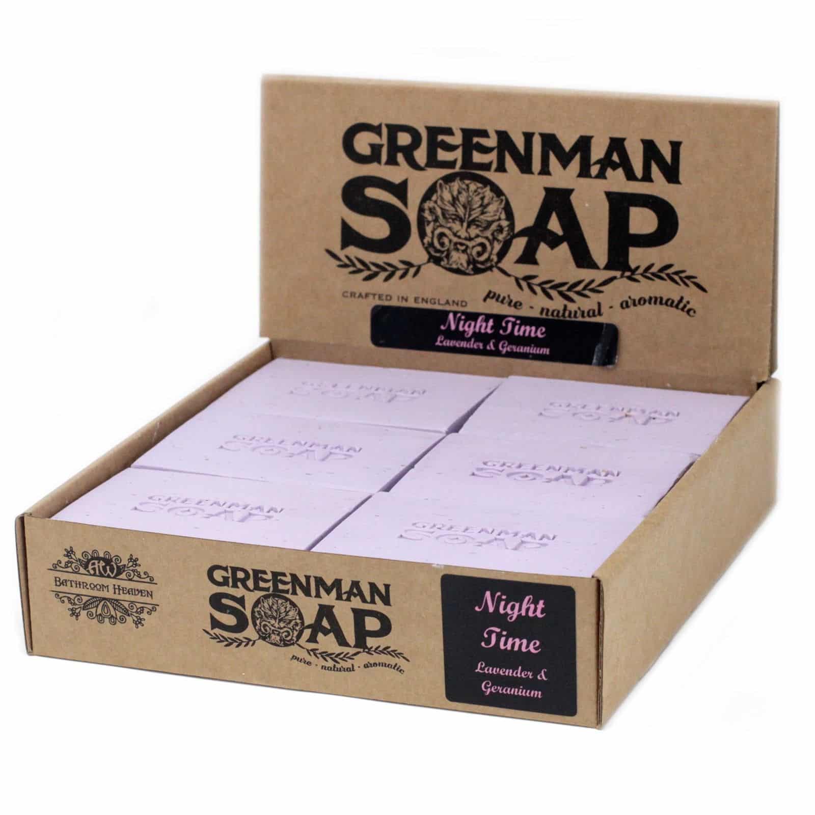 bG9jYWw6Ly9tZWRpYS85Sy80RC82MFIzMEMxRzZNUzM0RDlLLzAyODgzYzcyLmpwZWc Greenman Soap 100g - Night Time - Image 1