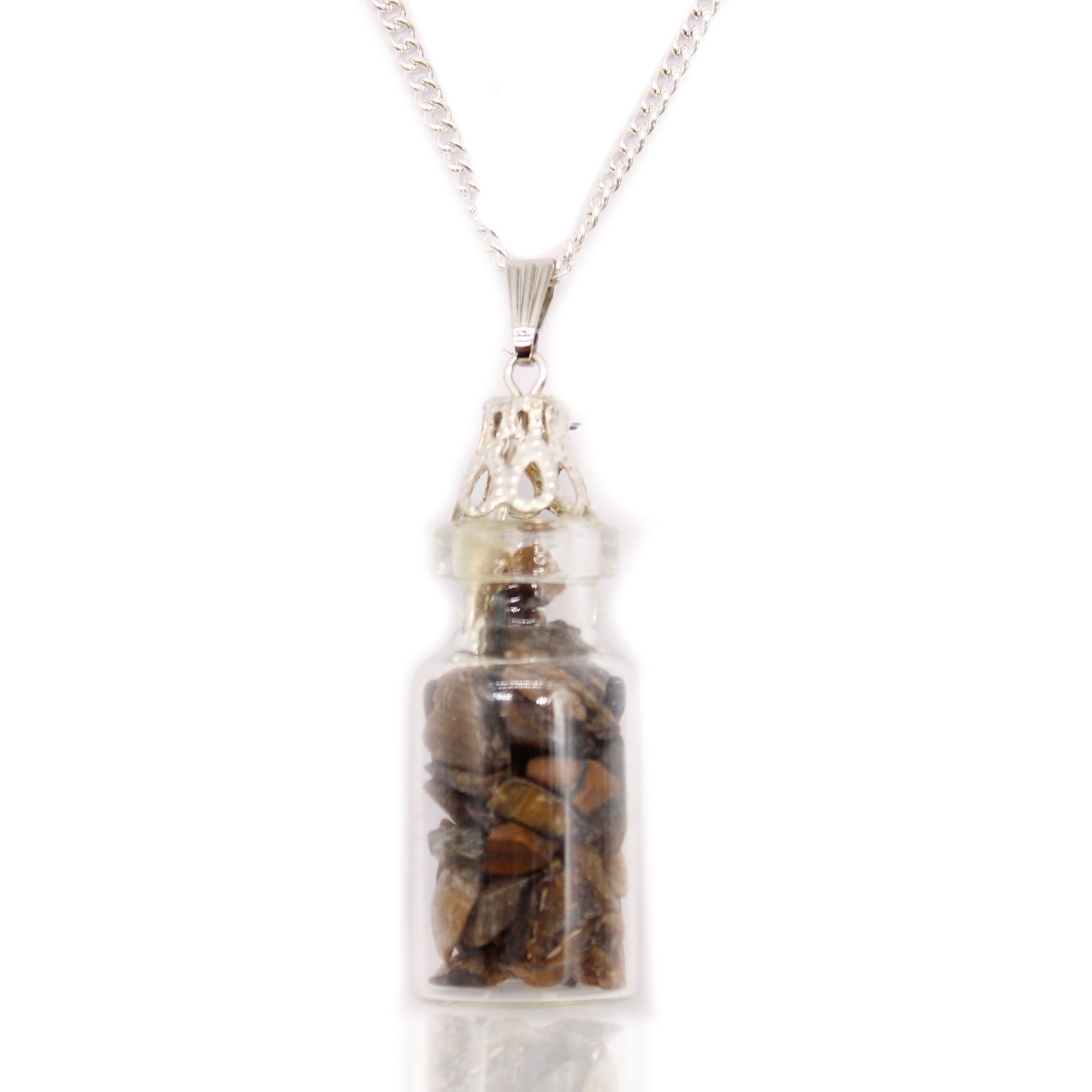 bG9jYWw6Ly9tZWRpYS85Sy84RS82MFIzMEMxRzZSVks4RTlLLzg1MTc1ZGZlLmpwZWc Bottled Gemstones Necklace - Tiger Eye - Image 1