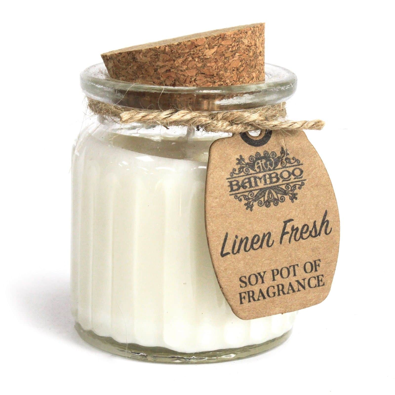 bG9jYWw6Ly9tZWRpYS85Sy8yQy82MFIzMEMxRzZHVjMyQzlLLzRkODVmOTBlLmpwZWc Linen Fresh Soy Pot of Fragrance Candles - Image 1
