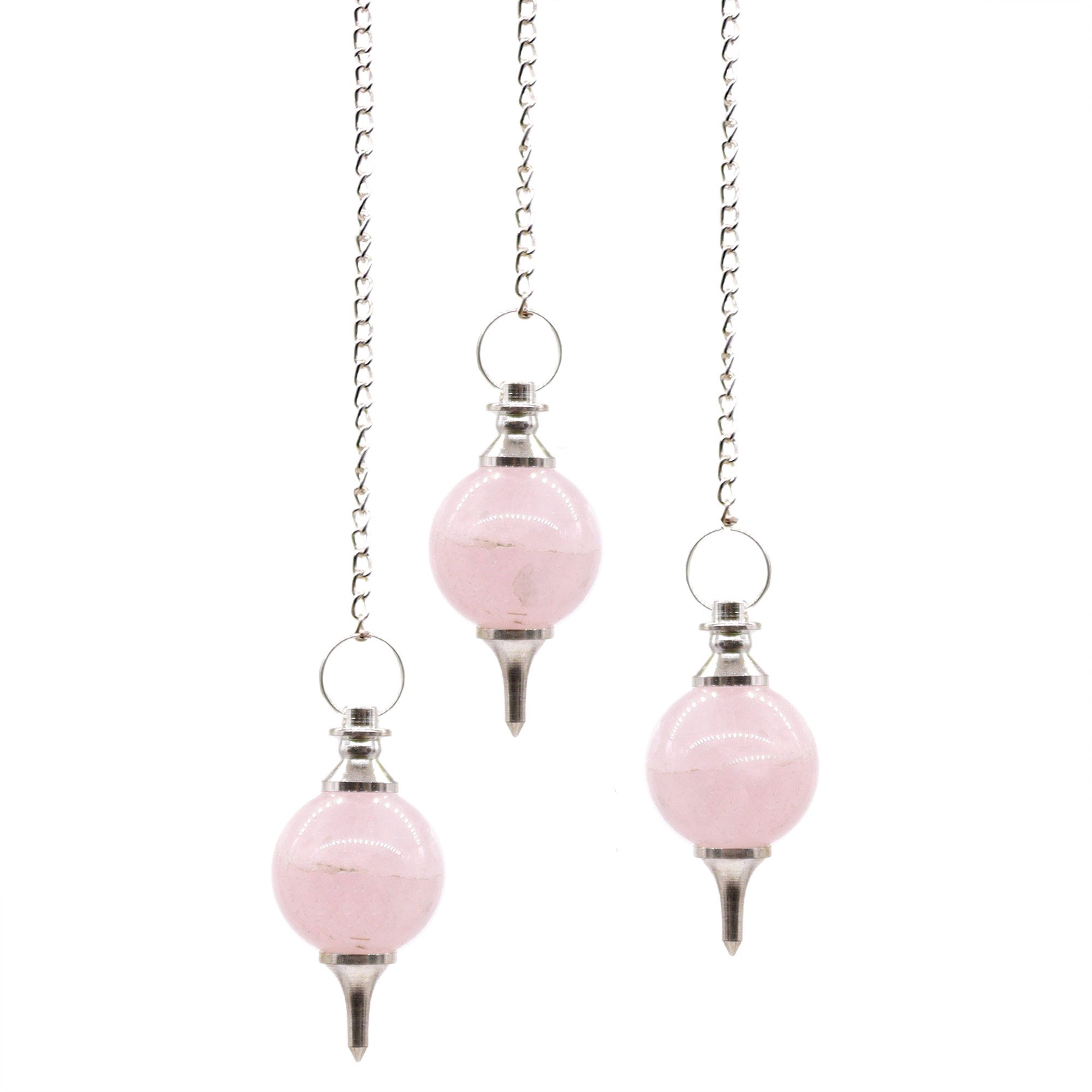 bG9jYWw6Ly9tZWRpYS85Ui84RC82MFIzMEMxRzY4UzM4RDlSLzRiNTdiZmNlLmpwZWc Sphere Pendulum - Rose Quartz - Image 1