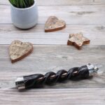 Spiral Carving Healing Wand - Copper Pipe Rock Quartz - Image 4