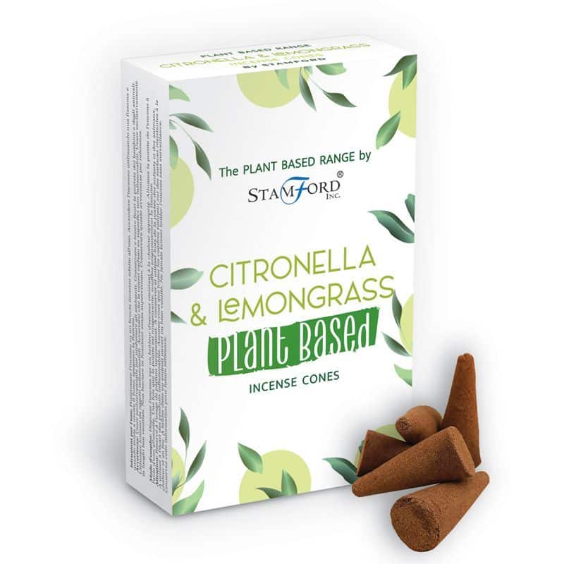 bG9jYWw6Ly9tZWRpYS8xSC9BQy82MFIzMEMxRzZSU0tBQzFILzUyNjU1ODNkLmpwZWc Plant Based Incense Cones - Citronella & Lemongrass - Image 1