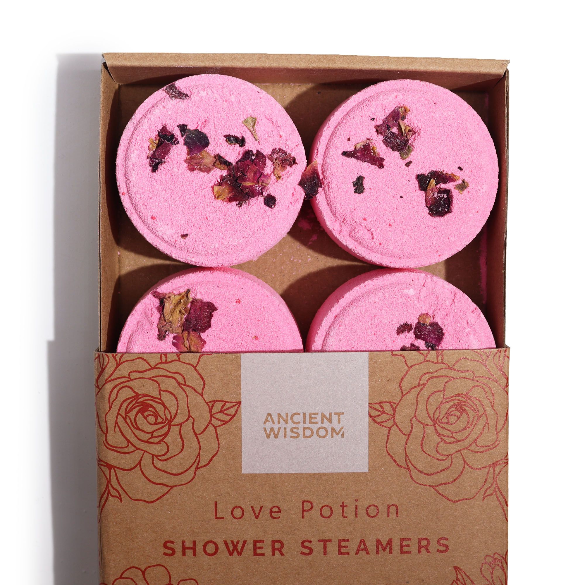 bG9jYWw6Ly9tZWRpYS8xSi84RC82MFIzMEMxRzZXVDM4RDFKL2YyY2E4NjAxLmpwZWc Zen Shower Steamers - Therapy Wellness Quartet - Love Potion (Pinky Red) - Image 1