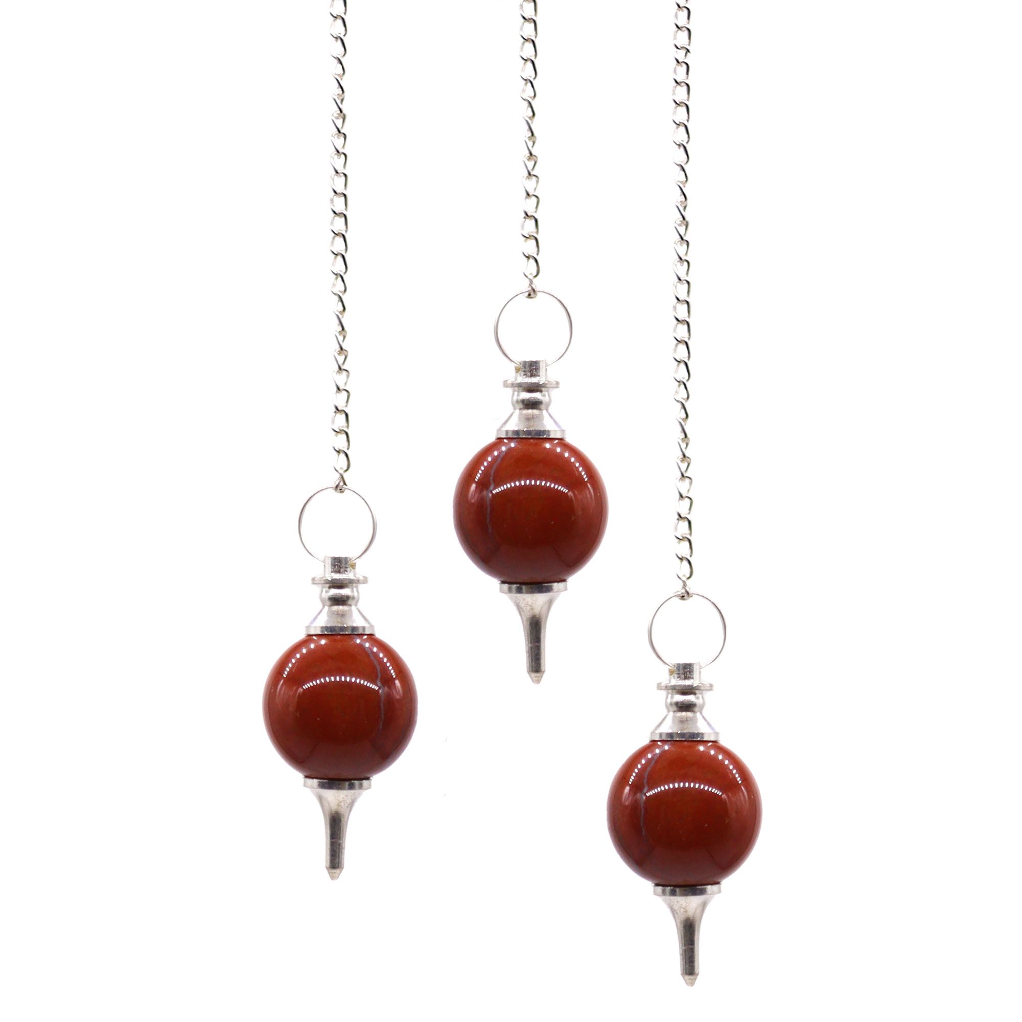 bG9jYWw6Ly9tZWRpYS8xSy84RS82MFIzMEMxRzY4UzM4RTFLLzk5OTE2MWVmLmpwZWc Sphere Pendulum - Red Jasper - Image 1