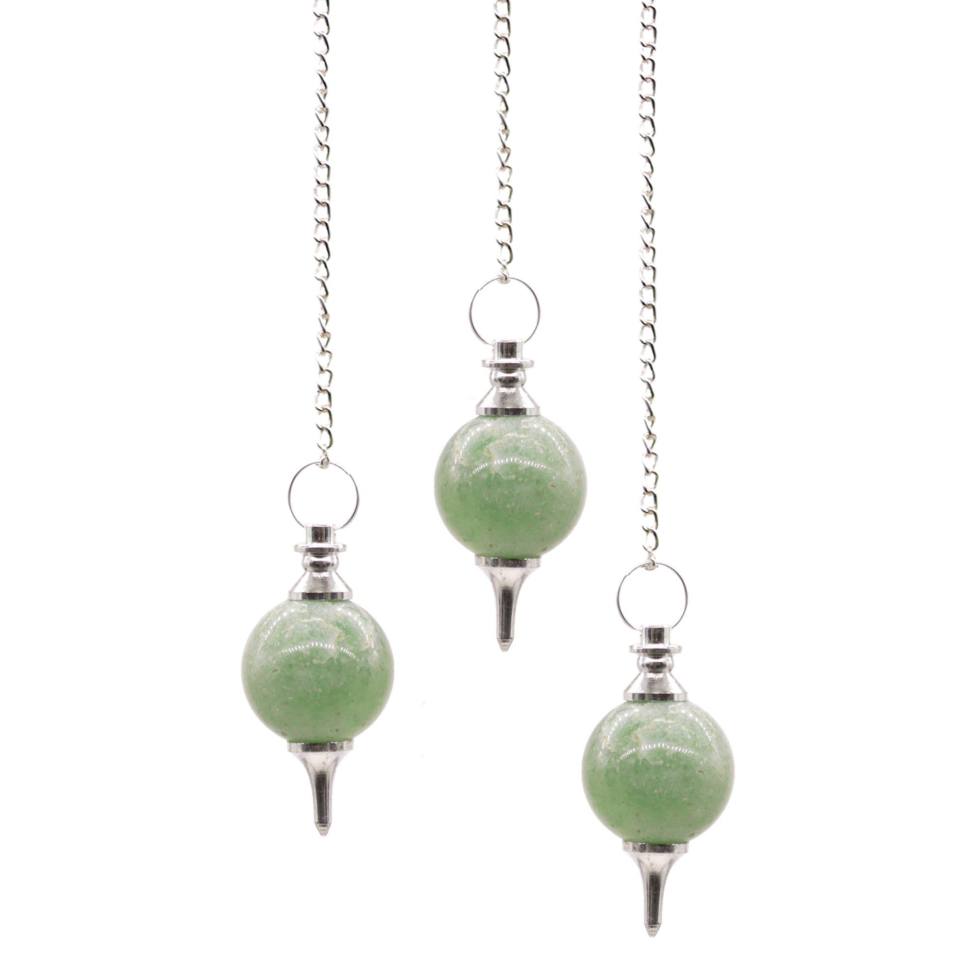 bG9jYWw6Ly9tZWRpYS8xTS84RS82MFIzMEMxRzY4UzM4RTFNL2JhMzhhN2EzLmpwZWc Sphere Pendulum - Green Aventurine - Image 1