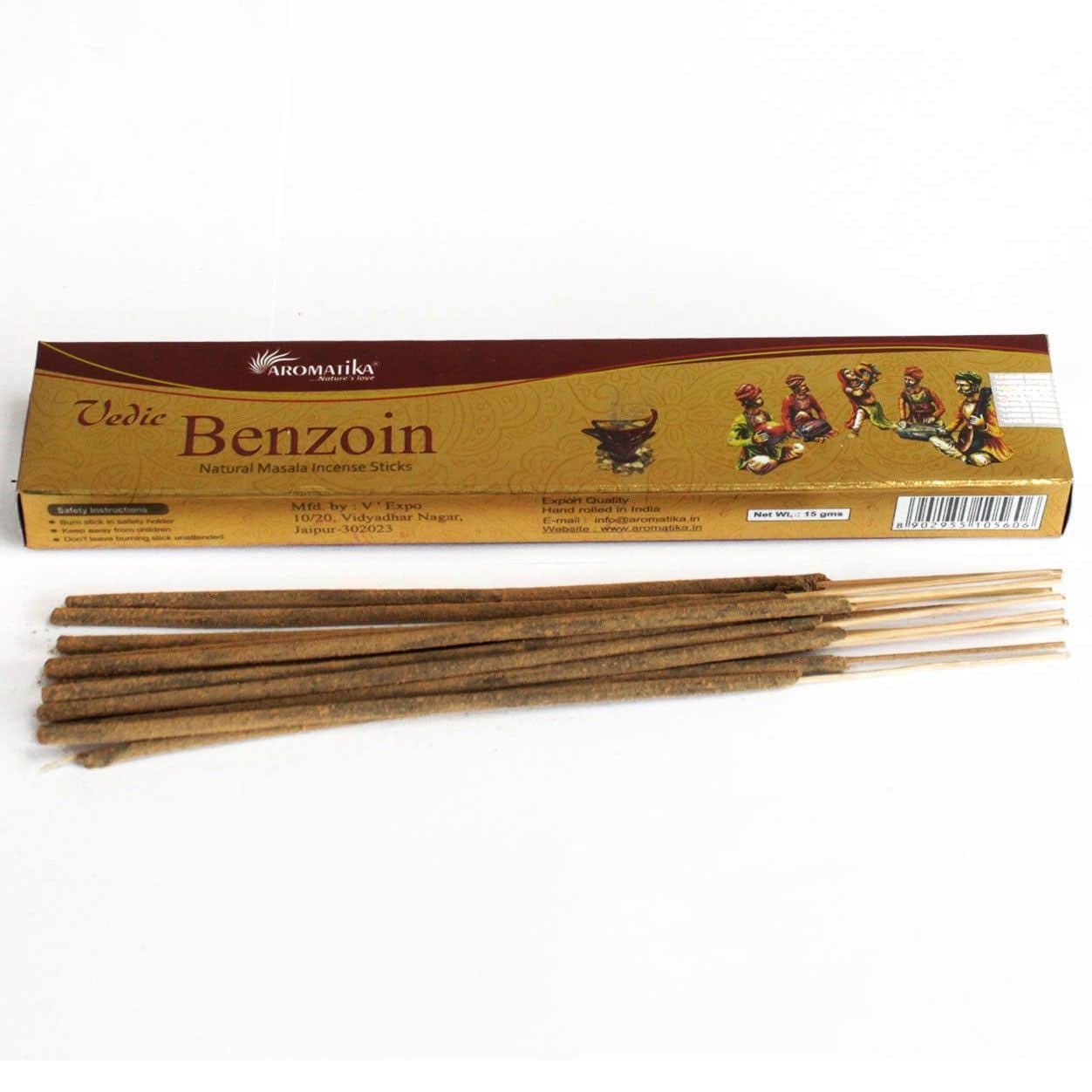 bG9jYWw6Ly9tZWRpYS8xUS9DRS82MFIzMEMxRzZHVzNDRTFRLzkwNzg1YmJkLmpwZWc Vedic Incense Sticks - Benzoin - Image 1