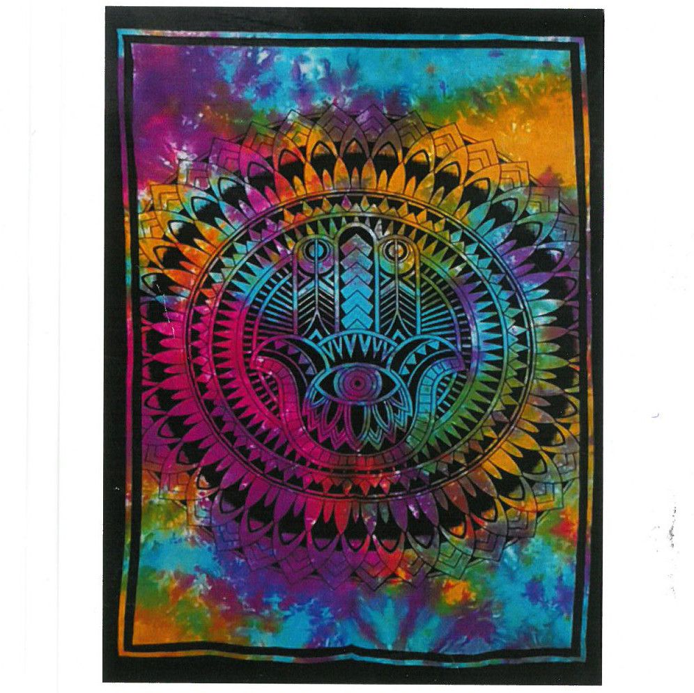 bG9jYWw6Ly9tZWRpYS9IRy9FQy82MFIzMEMxRzZNVEtFQ0hHLzVjNDBkM2YwLmpwZWc Cotton Wall Art - Hamsa Hand - Image 1