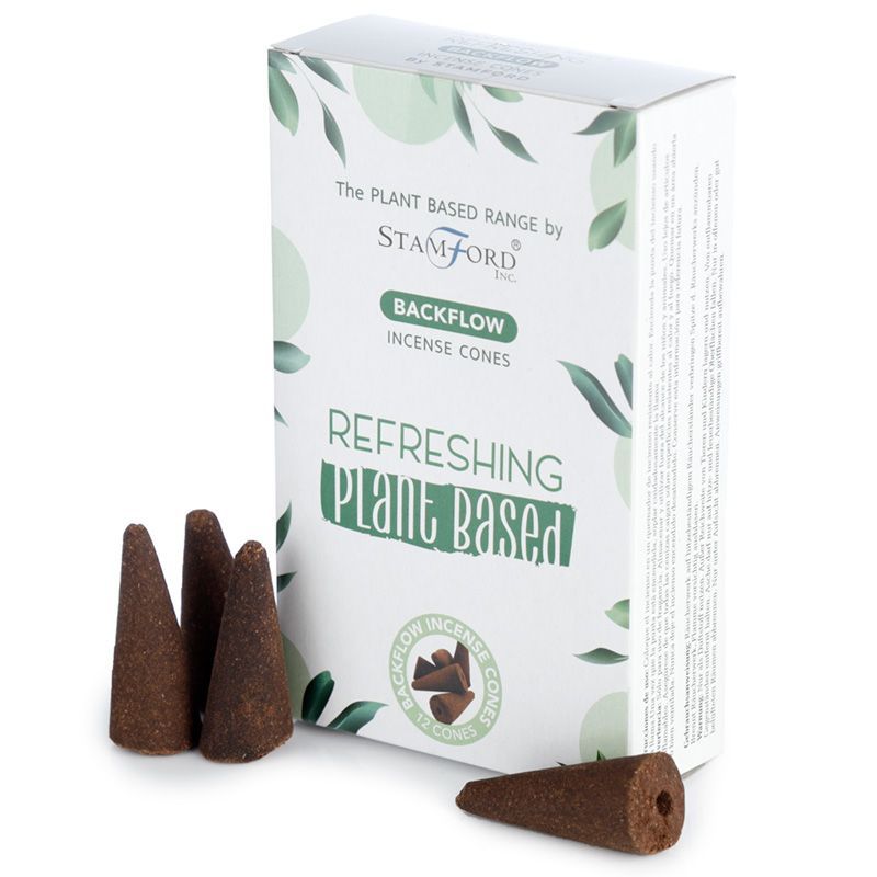 bG9jYWw6Ly9tZWRpYS9IUC9BRC82MFIzMEMxRzZSU0tBREhQLzljYWZiMDQ0LmpwZWc Plant Based Backflow Incense Cones - Refreshing - Image 1