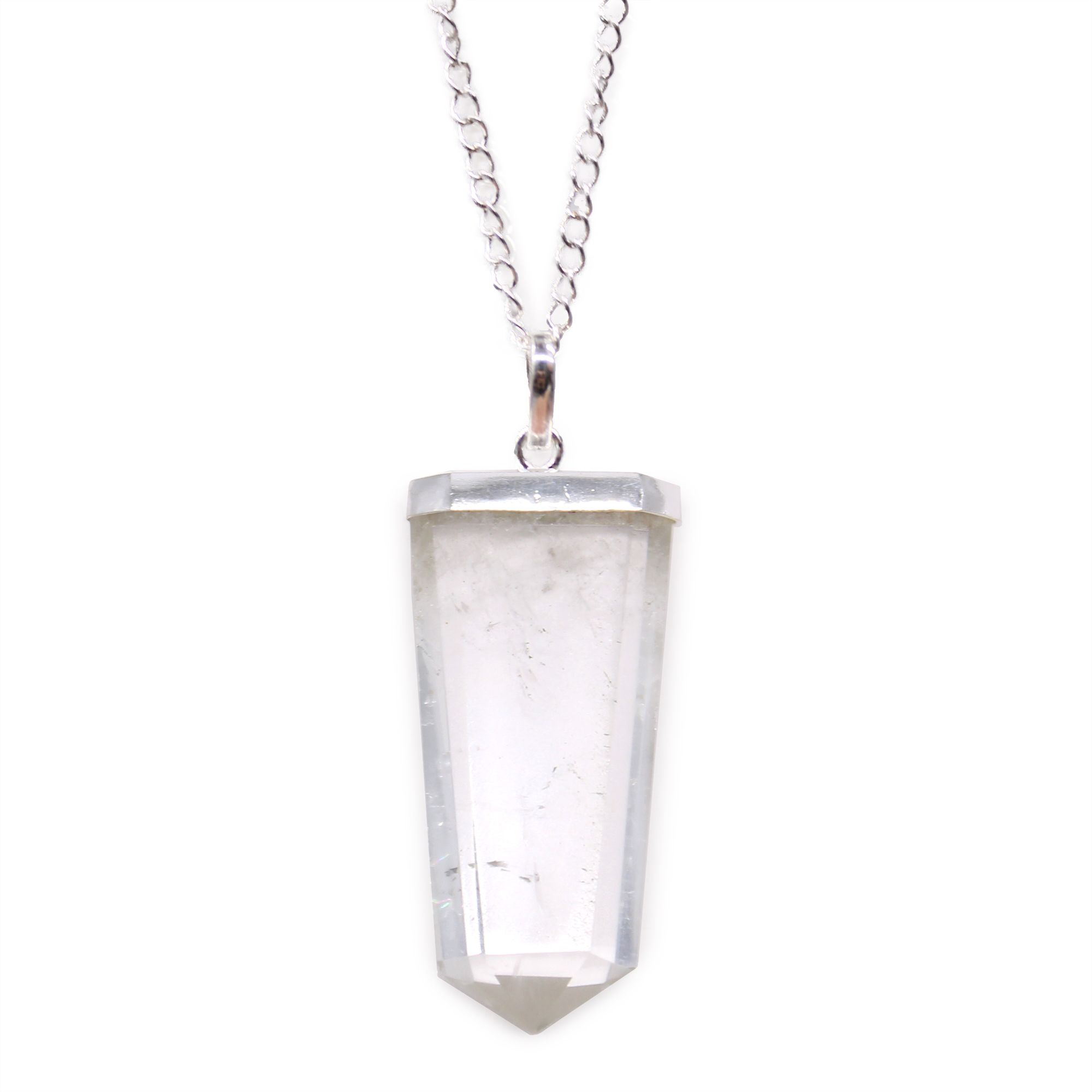 bG9jYWw6Ly9tZWRpYS9IUi9KQy82MFIzMEMxRzZSUktKQ0hSLzM2NmM3YzAxLmpwZWc Gemstone Flat Pencil Pendant - Rock Quartz - Image 1