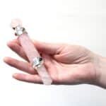 Hexagonal Crystal Healing Wand - 12cm - Rose Quartz - Image 3