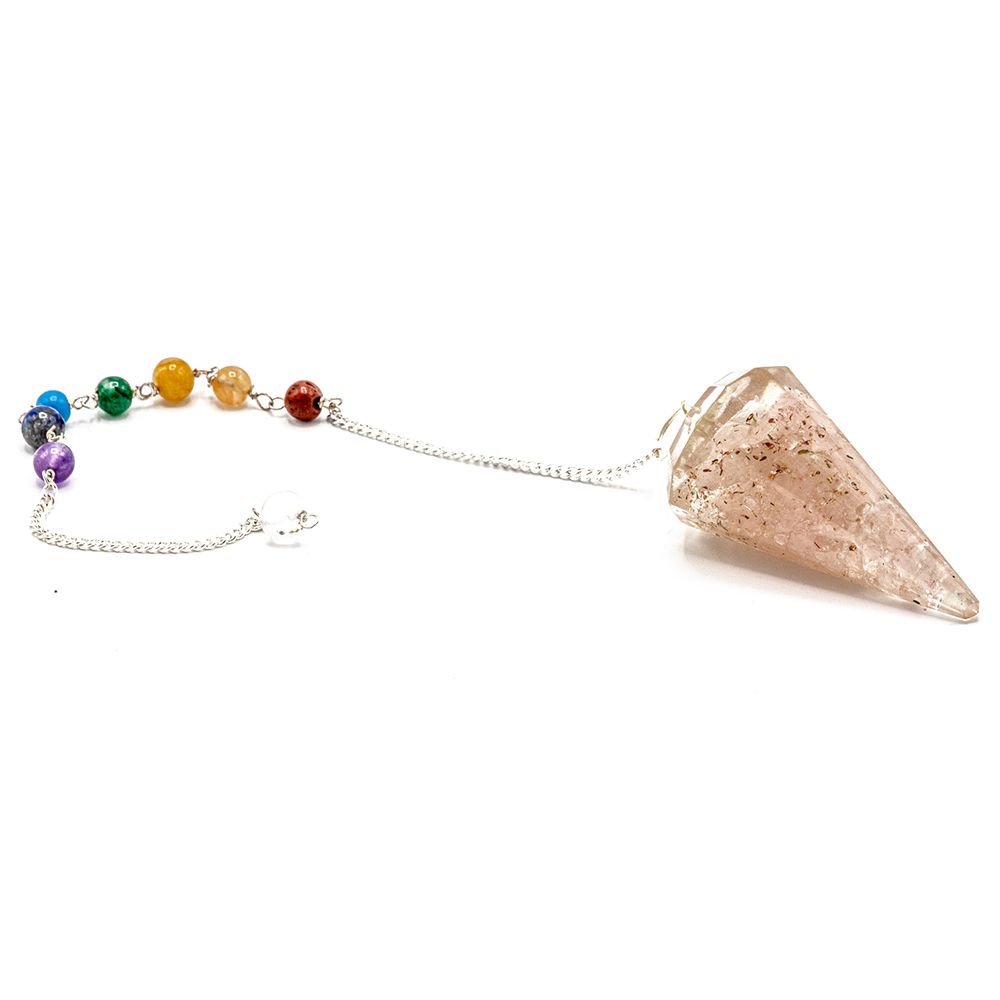 bG9jYWw6Ly9tZWRpYS9TRy80RC82MFIzMEMxRzZSUks0RFNHL2Y1ZDMzMTYzLmpwZWc Orgonite Power Chakra Pendulum - Rose Quartz - Image 1