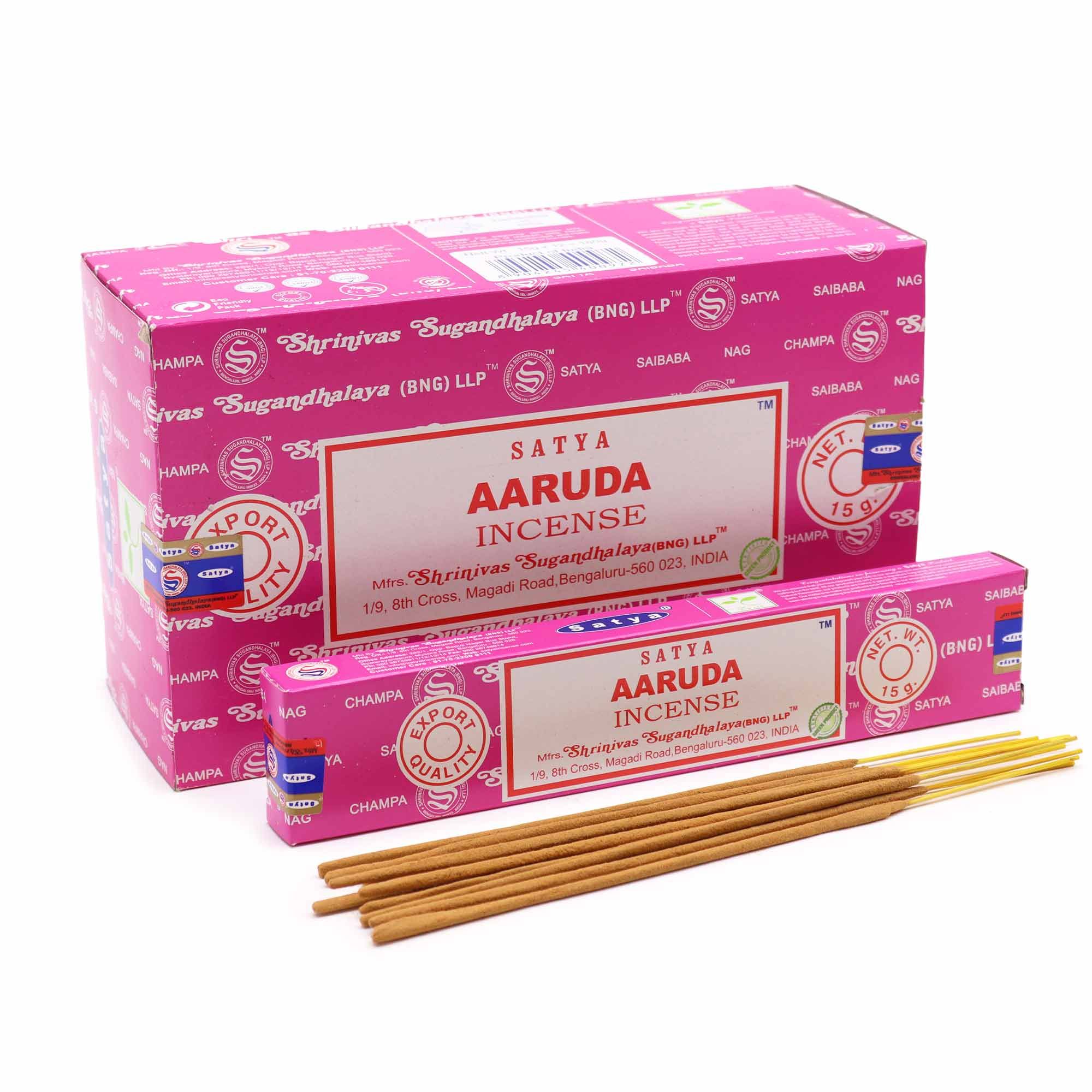 bG9jYWw6Ly9tZWRpYS9TSi8wRC82MFIzMEMxRzZNVDMwRFNKL2MxMzM0NTQ0LmpwZWc Satya Incense 15gm - Aaruda - Image 1