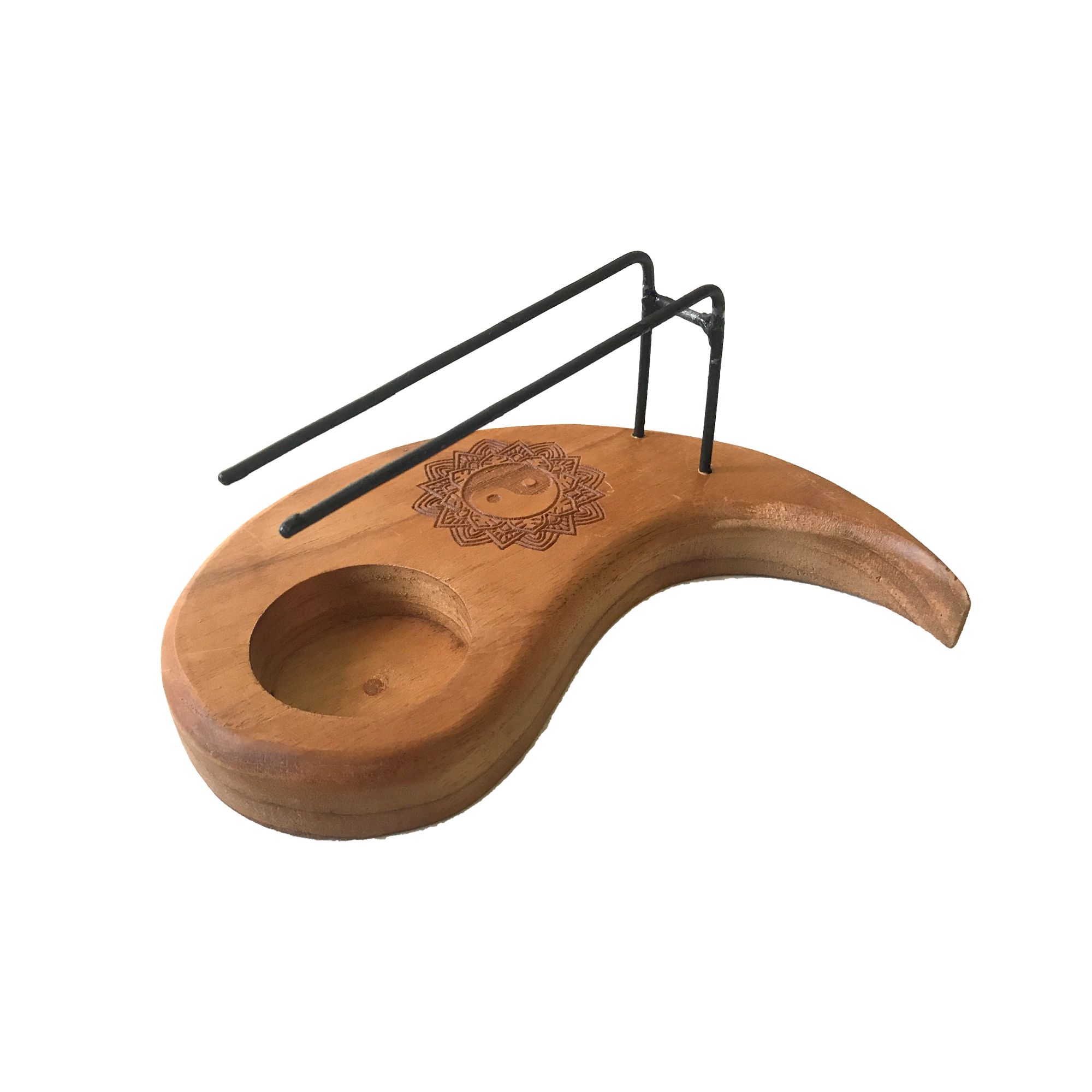 bG9jYWw6Ly9tZWRpYS9TSi9DRC82MFIzMEMxRzZXUzNDRFNKLzg2ZDdmNGI2LmpwZWc Teardrop Palo Santo Heater - Teak Wood - Yin & Yang Design - Image 1