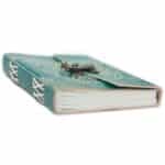 Leather Green Peace with Lock Notebook (18x13 cm) - Image 4