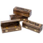 Incense Cone Smoke Box 6" - Mango Wood - Image 3