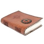 Leather Black onyx & Compas Notebook 17x12cm - Image 2