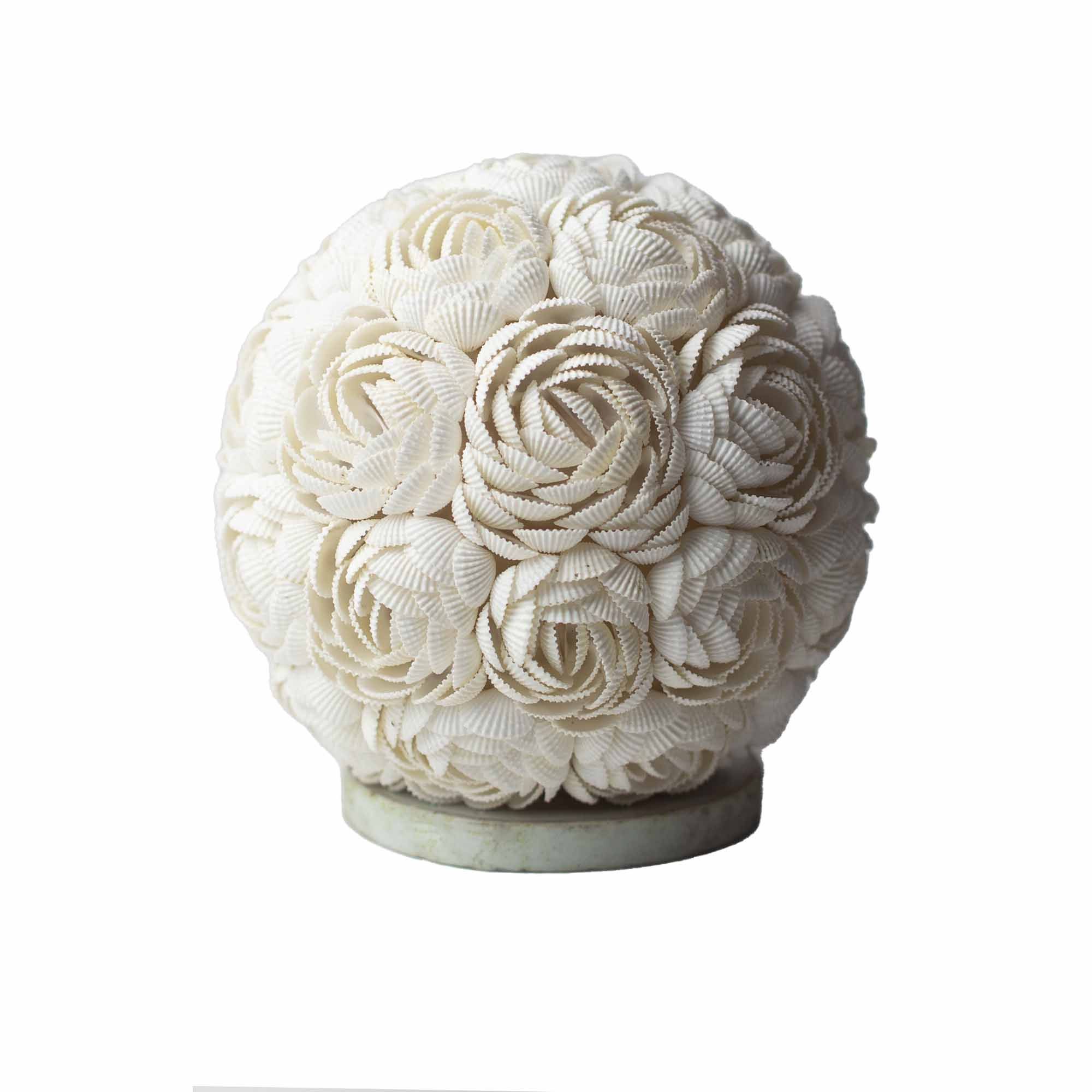 bG9jYWw6Ly9tZWRpYS9TUy82RC82MFIzMEMxRzZXUzM2RFNTL2FjM2Y5OGRjLmpwZWc Boho Sea Shell Lamp - Rose Globe - 20cm - Image 1