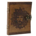 Leather Greenman Notebook - 20x15cm