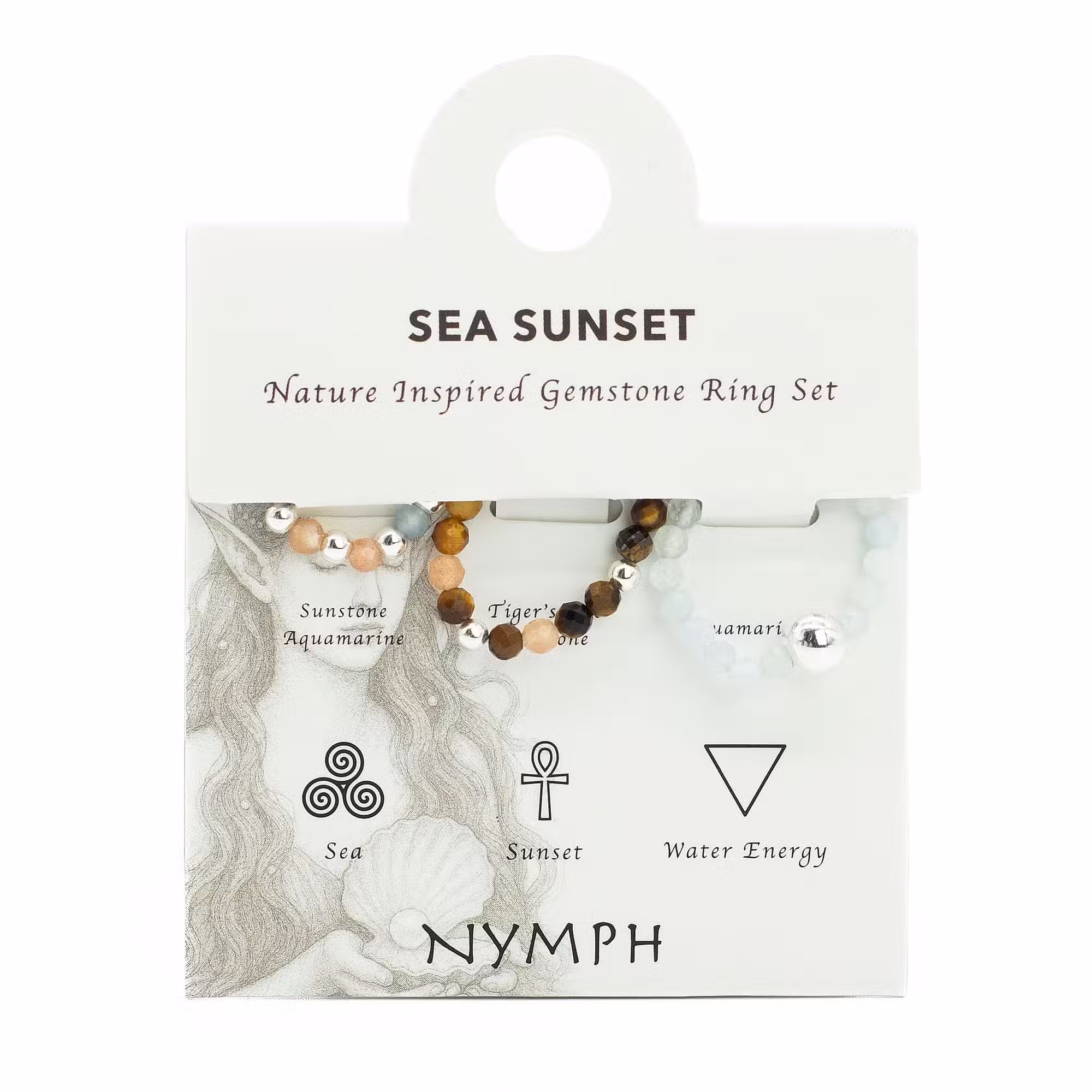 d9b530e1 Nymph Spirit Gemstone Ring Set - Sea Sunset - Image 1