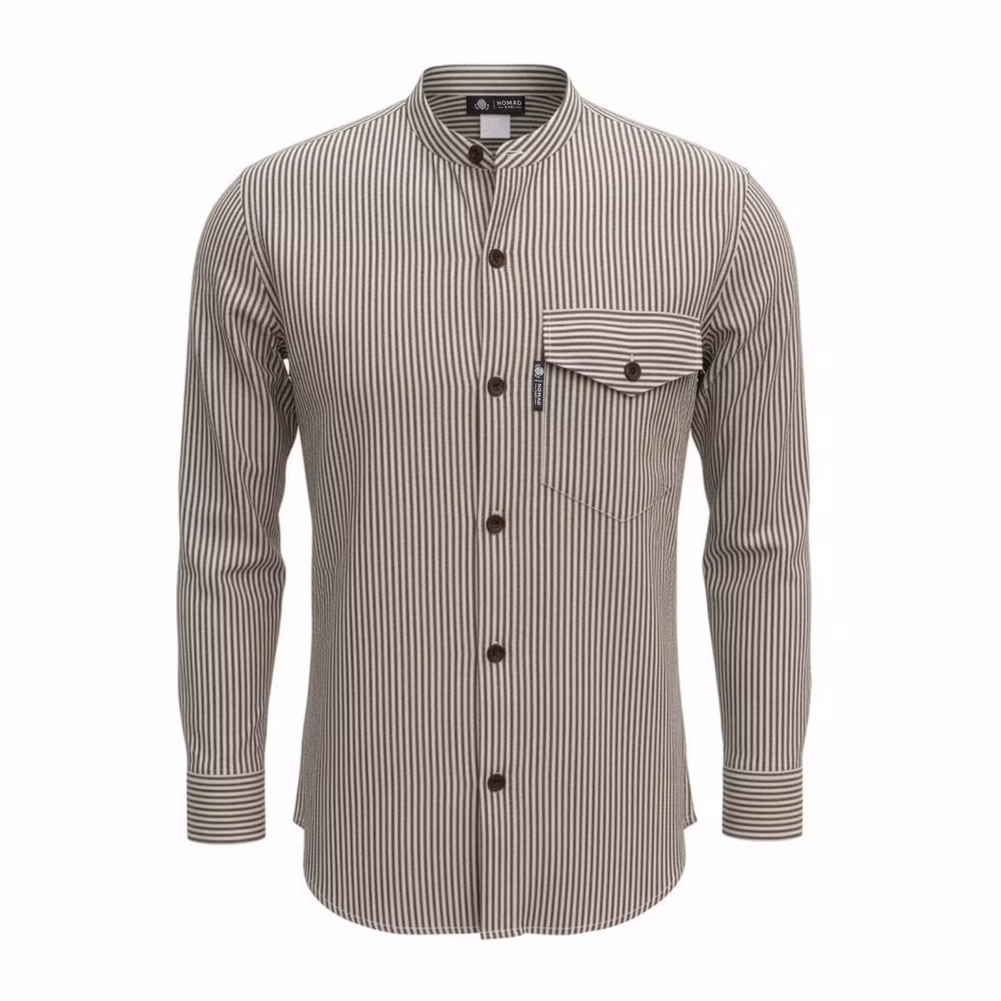 d719b62b Nomad Sari Grandad Shirt - Grey Stone - Medium - Image 1